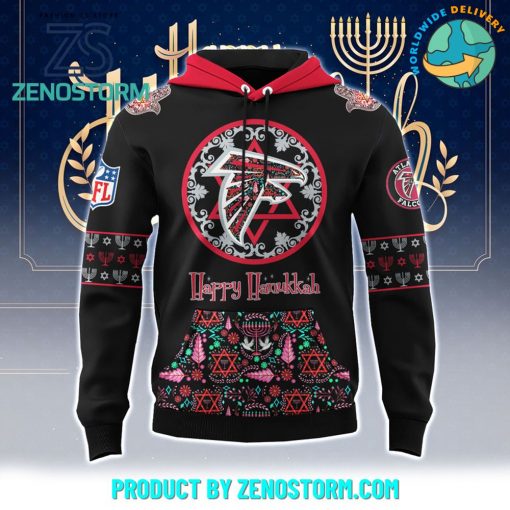 Atlanta Falcons NFL Happy Hanukkah Holiday New Hoodie