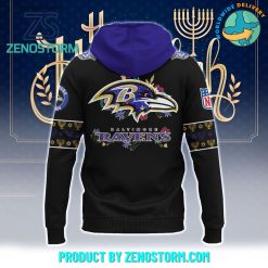 Baltimore Ravens NFL Happy Hanukkah Holiday New Hoodie