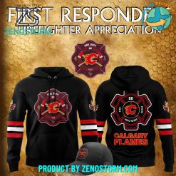 Calgary Flames x 2024 Firefighter Appreciation Night Hoodie, Cap