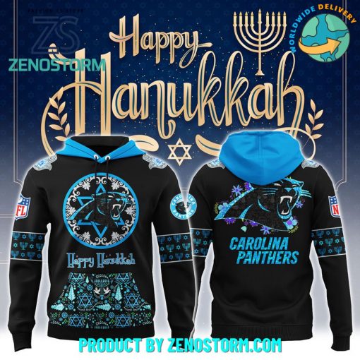 Carolina Panthers NFL Happy Hanukkah Holiday New Hoodie