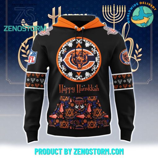 Chicago Bears NFL Happy Hanukkah Holiday New Hoodie