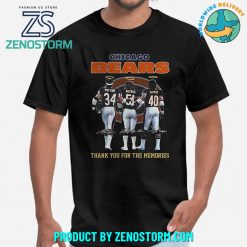 Chicago Bears Payton And Butkus And Sayers Thank You For The Memories T-shirt