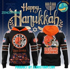 Cleveland Browns NFL Happy Hanukkah Holiday New Hoodie