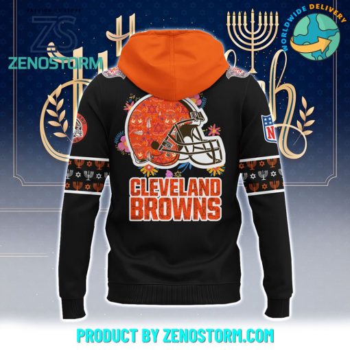 Cleveland Browns NFL Happy Hanukkah Holiday New Hoodie