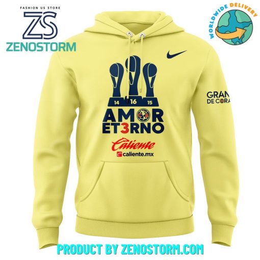 Club America Champion For The Third Time In A Row Hoodie Set