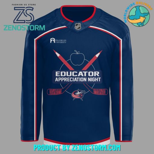 Columbus Blue Jackets Educator Appreciation Night Hockey Jersey