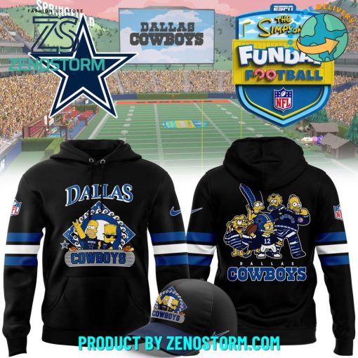 Dallas Cowboys 2024 Simpson Funday Football Premium Hoodie, Cap