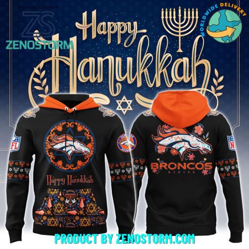 Denver Broncos NFL Happy Hanukkah Holiday New Hoodie