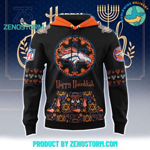 Denver Broncos NFL Happy Hanukkah Holiday New Hoodie