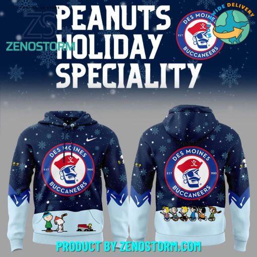 Des Moines Buccaneers Peanuts and Snoopy Night Hoodie, Pants, Cap