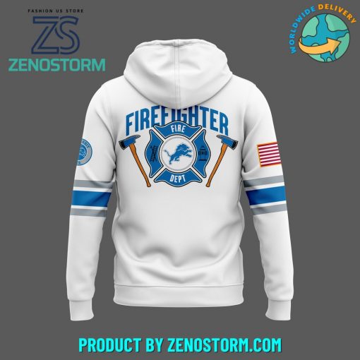 Detroit Lions x 2024 Firefighter Appreciation White Hoodie