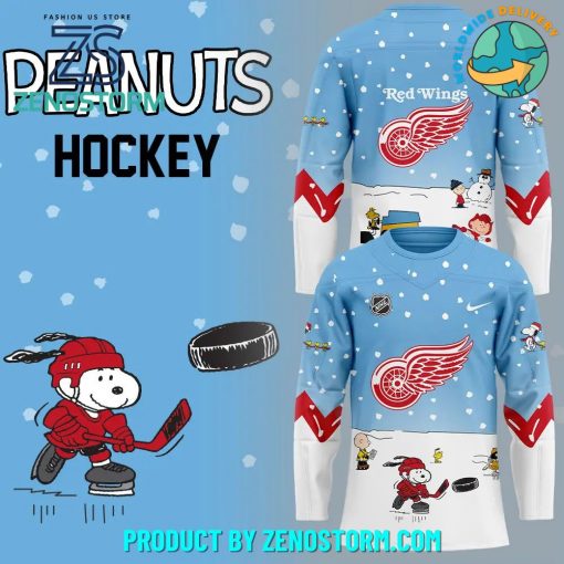 Detroit Red Wings Peanuts and Snoopy Night Nike Jersey