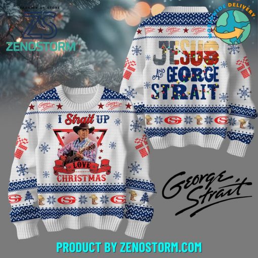 George Strait I Strait Up Christmas Ugly Sweater