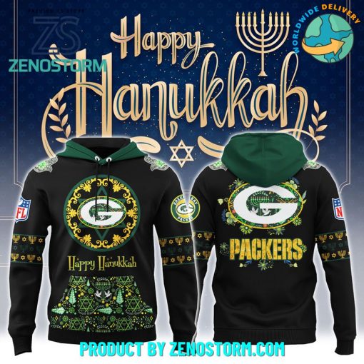 Green Bay Packers NFL Happy Hanukkah Holiday New Hoodie