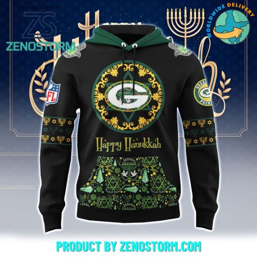 Green Bay Packers NFL Happy Hanukkah Holiday New Hoodie