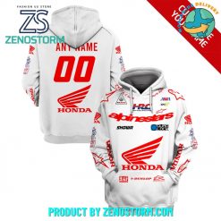 Honda Motocross Limited Edition Personalized White Hoodie, Zip Hoodie, Sweatshirt