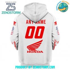 Honda Motocross Limited Edition Personalized White Hoodie Zip Hoodie Sweatshirt