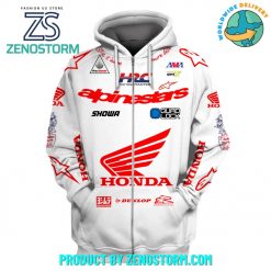 Honda Motocross Limited Edition Personalized White Hoodie Zip Hoodie Sweatshirt