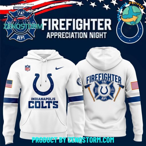 Indianapolis Colts x 2024 Firefighter Appreciation White Hoodie