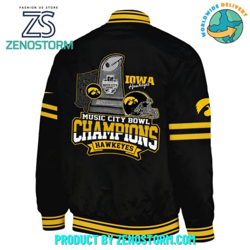 Iowa Hawkeyes NCAA Music City Bowl Champions Baseball Jacket