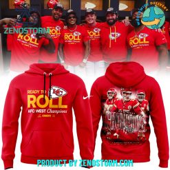 Kansas City Chiefs 2024 AFC West Division Champions Locker Room Trophy Hoodie Cap 1