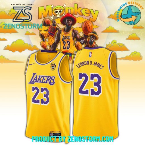 LA Lakers x One Piece “Lebron D.James” Basketball Jersey