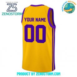 LSU Tigers Basketball Gold Uniform Basketball Jersey