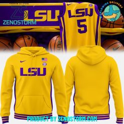 LSU Tigers Basketball Gold Uniform Hoodie