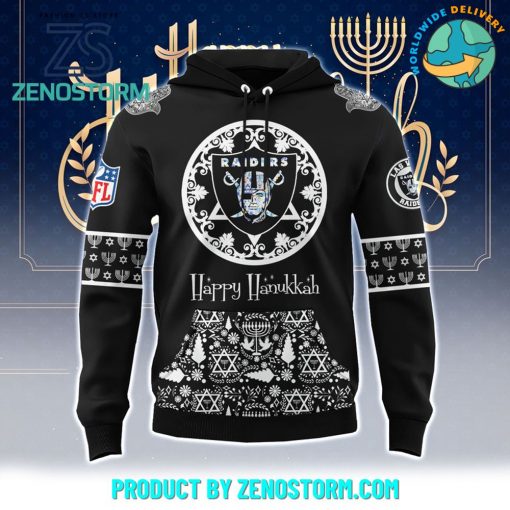 Las Vegas Raiders NFL Happy Hanukkah Holiday New Hoodie