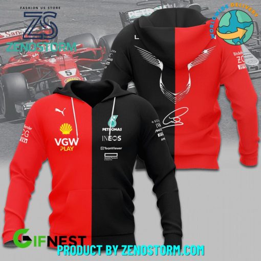 Lewis Hamilton 44 x Ferrari F1 and Mercedes Hoodie