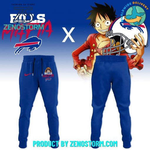 Luffy One Piece x Buffalo Bills Limited Nike Hoodie Set