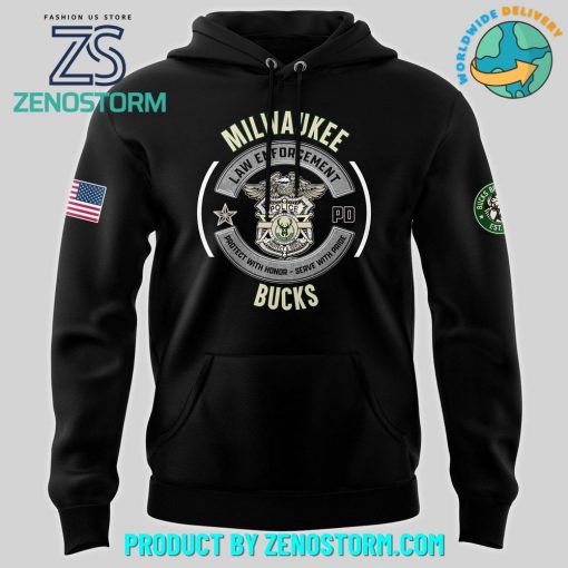 Milwaukee Bucks 2024 Law Enforcement Appreciation Day Hoodie, Cap