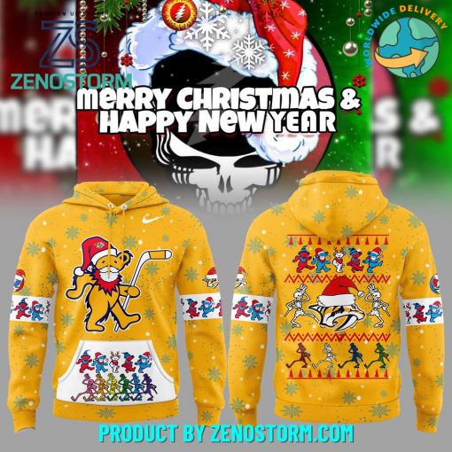 Nashville Predators Grateful Dead Christmas And Happy New Year Hoodie Set