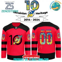 New Jersey Devils x Ukrainian Heritage Day 2024 Hockey Jersey