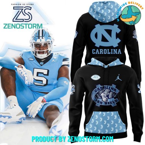 North Carolina Tar Heels Football 2024 Throwback Black Hoodie