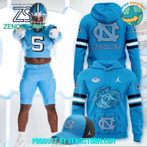 North Carolina Tar Heels Football 2024 Throwback Hoodie, Cap