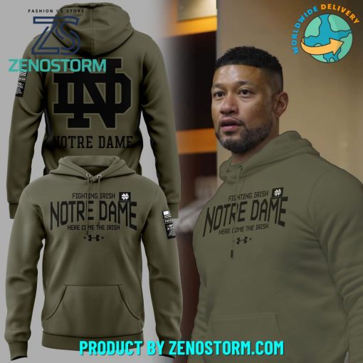 Notre Dame Football Thyme Freedom Fleece Hoodie 2024