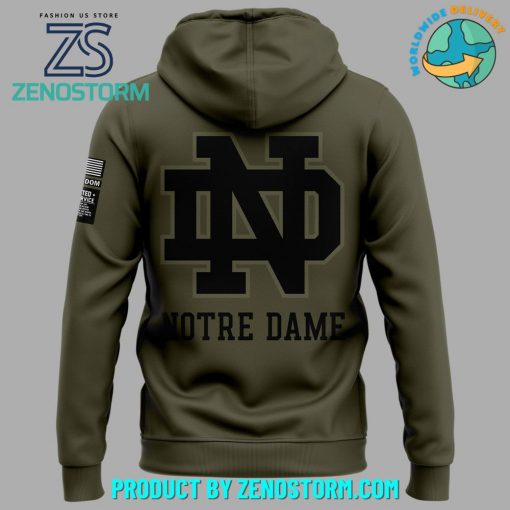 Notre Dame Football Thyme Freedom Fleece Hoodie 2024