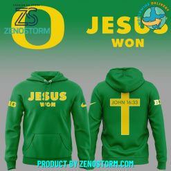 Oregon Ducks Football “Jesus Won” Hoodie