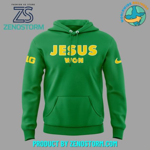 Oregon Ducks Football “Jesus Won” Hoodie