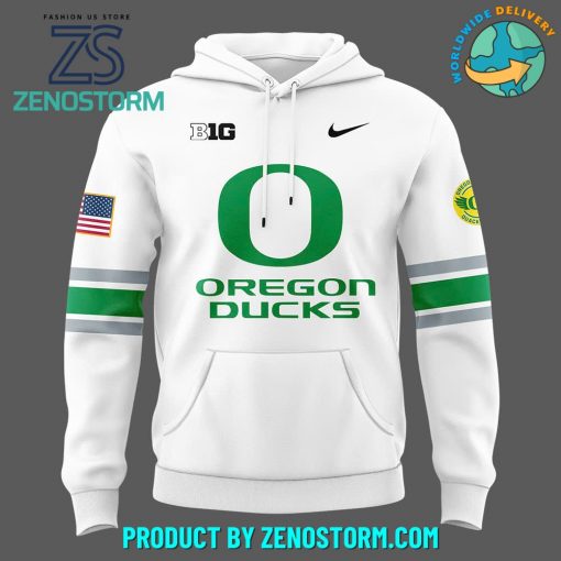 Oregon Ducks x 2024 Firefighter Appreciation White Hoodie