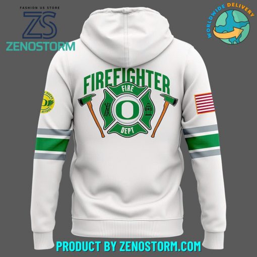 Oregon Ducks x 2024 Firefighter Appreciation White Hoodie