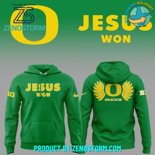 Oregon Football Jesus Won New Hoodie