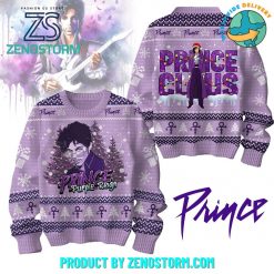 Prince Claus Purple Rain Ugly Christmas Sweater