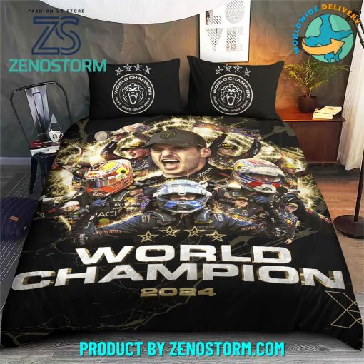 Red Bull Racing F1 x Max Verstappen World Champion 2024 Bedding Set