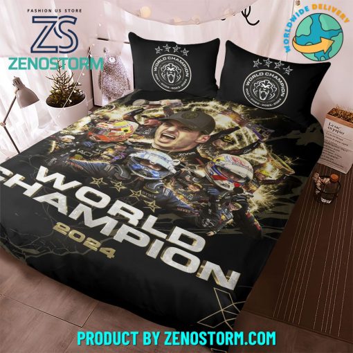 Red Bull Racing F1 x Max Verstappen World Champion 2024 Bedding Set