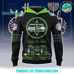 Seattle Seahawks NFL Happy Hanukkah Holiday New Hoodie