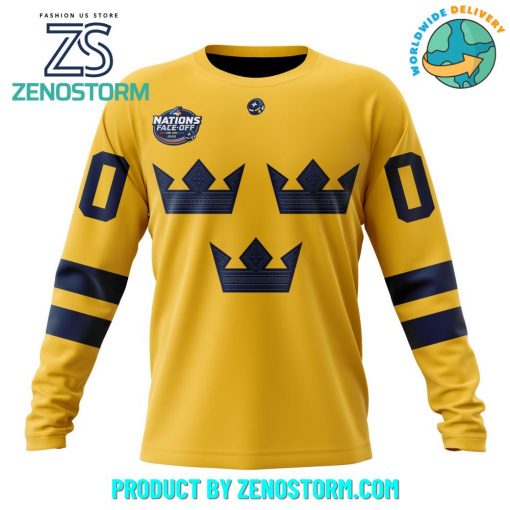 Sweden National Ice Hockey Team 4 Nations Face-Off 2025 Hoodie