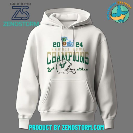 USF Bulls Bowl Hawaii Champion 2024 Hoodie Set White