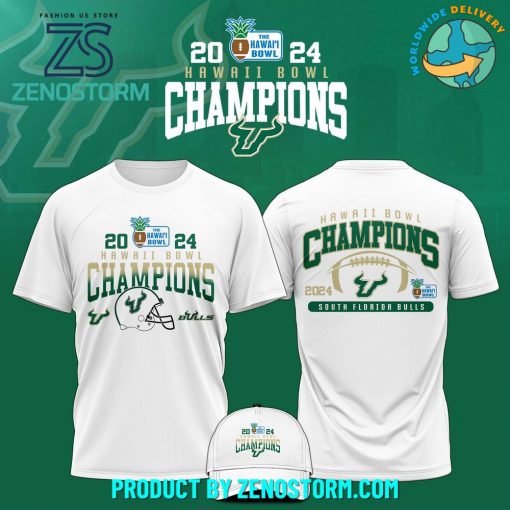 USF Bulls Bowl Hawaii Champion 2024 Shirt White